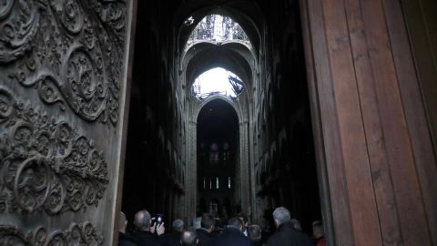 An interior view of the cathedral on Tuesday.

