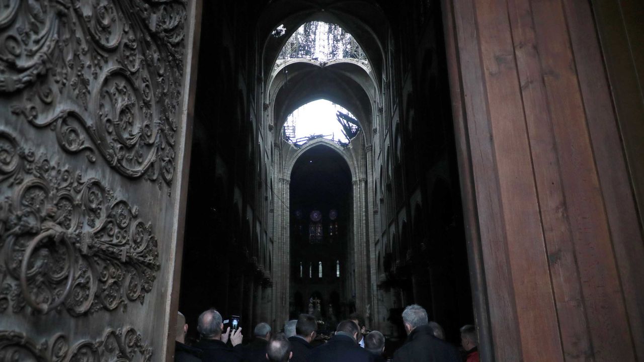 An interior view of the cathedral on Tuesday.