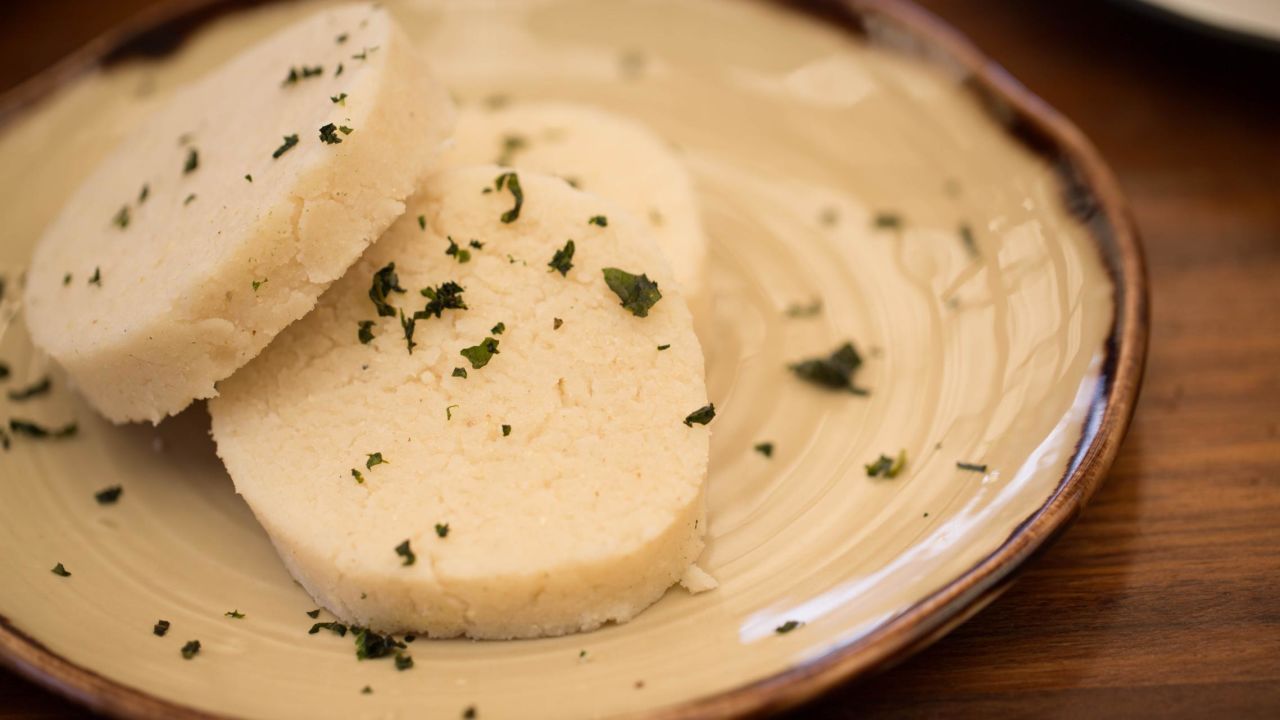 <strong>Ugali: </strong>Nyama Mama serves ugali two ways. This is traditional ugali: usually cornmeal cooked in boiling water or milk until it becomes firm and dough-like. 