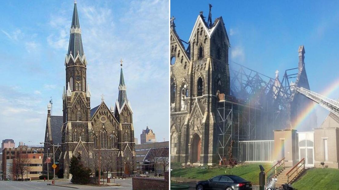 Built in 1878, Trinity Evangelical Lutheran Church in Milwaukee was heavily damaged in a fire in 2018.