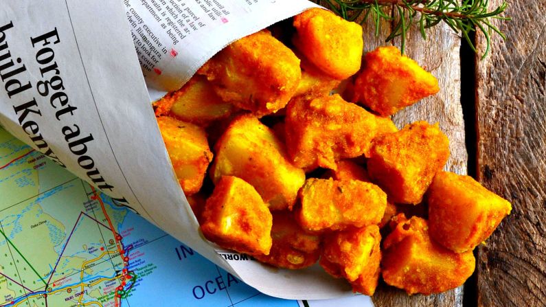 <strong>Viazi karai:</strong> Viazi karai -- fried potatoes -- is a coastal classic. This is the Kaluhi's Kitchen take. 