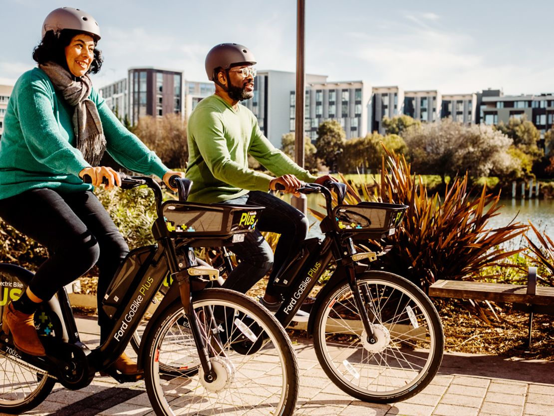 Lyft's Motivate brand operates e-bikes in New York, Washington DC, and the San Francisco Bay Area, above.