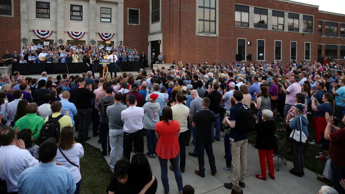 2020 Democratic presidential candidate Pete Buttigieg speaks at a campaign event in Des Moines, Iowa.