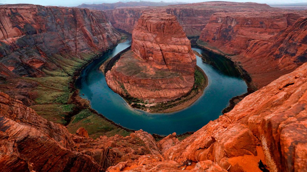 The Colorado River wraps around Horseshoe Bend in Page, Arizona. A new study finds that this vital river is in grave danger due to rising temperatures.