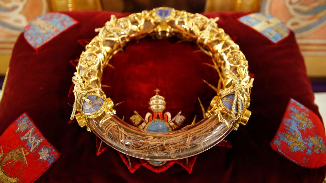 The holy crown of thorns worn by Jesus Christ during the Passion.