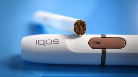 IQOS heats "tobacco-filled sticks wrapped in paper to generate a nicotine-containing aerosol."