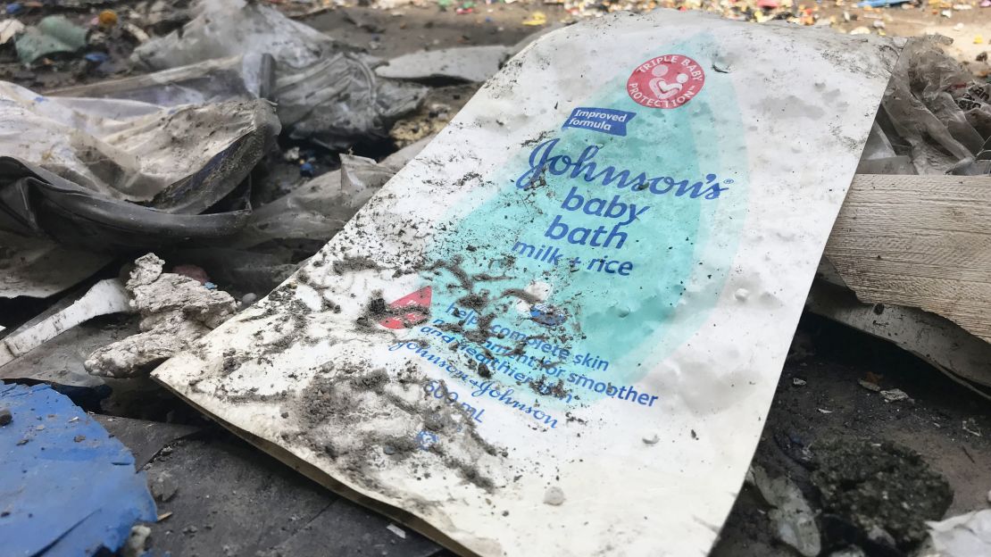 Trash found at an abandoned plastic recycling plant in Malaysia.