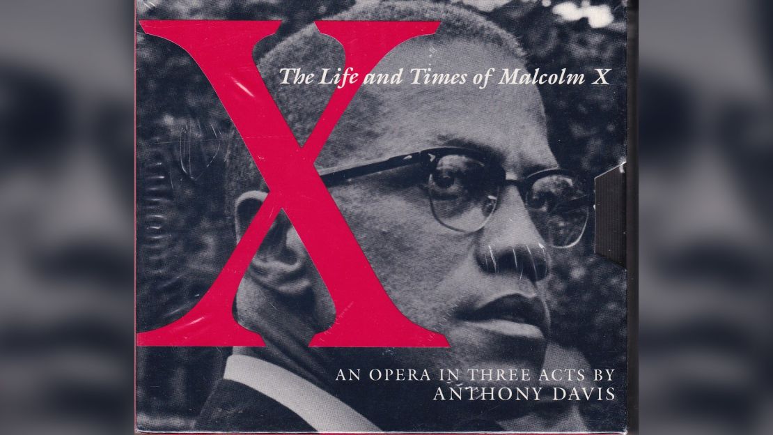This image shows the album cover for "X, The Life and Times of Malcolm X."