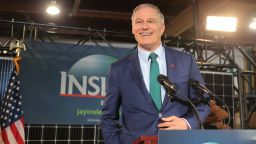 Washington Gov. Jay Inslee announces his run for the 2020 Presidency at A & R Solar on March 1, 2019 in Seattle, Washington. Inslee has been governor since 2013 and was a a member of Congress prior to that.