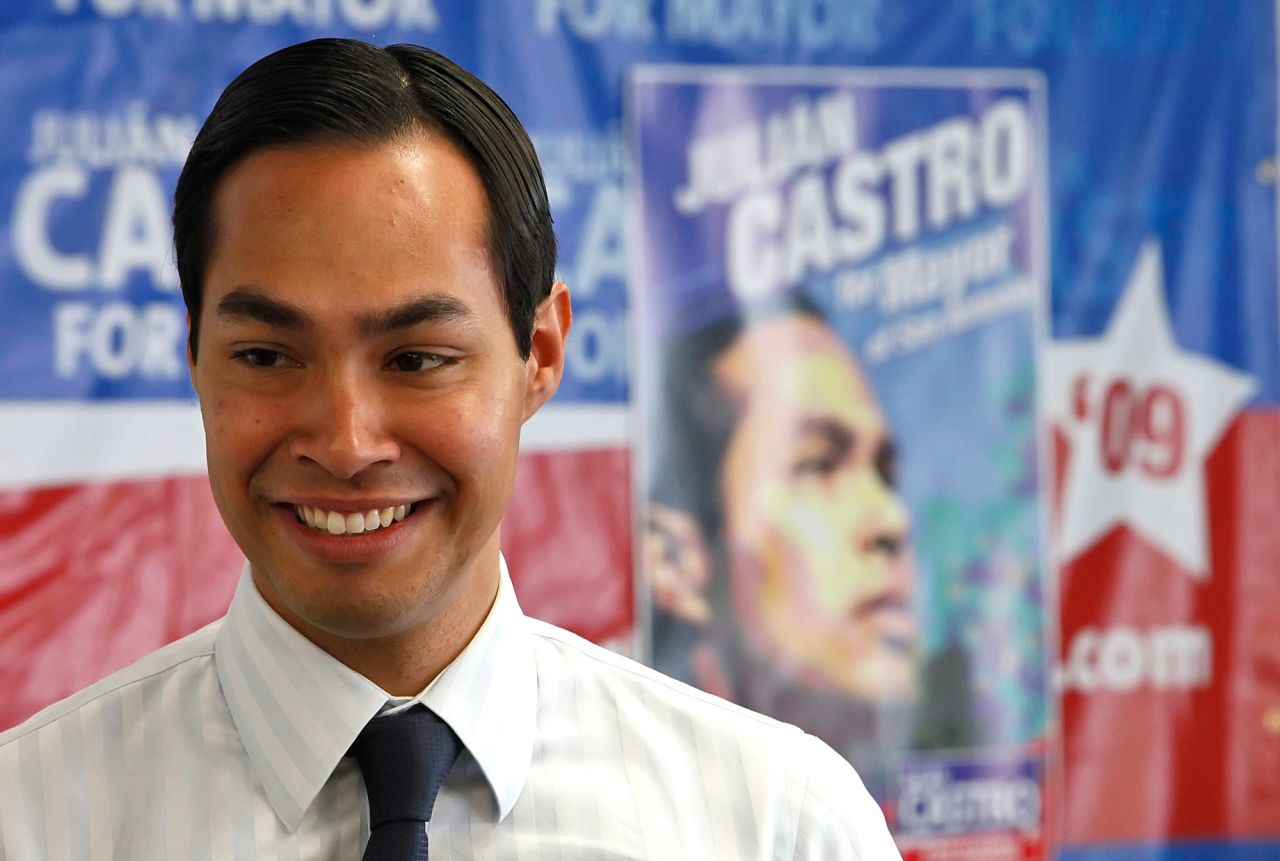 Castro smiles at his campaign headquarters in 2009. He became mayor that year and won re-election in 2011 and 2013. 