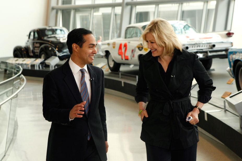 Castro is interviewed by ABC's Diane Sawyer in September 2012. They were in Charlotte, North Carolina, for the Democratic National Convention.