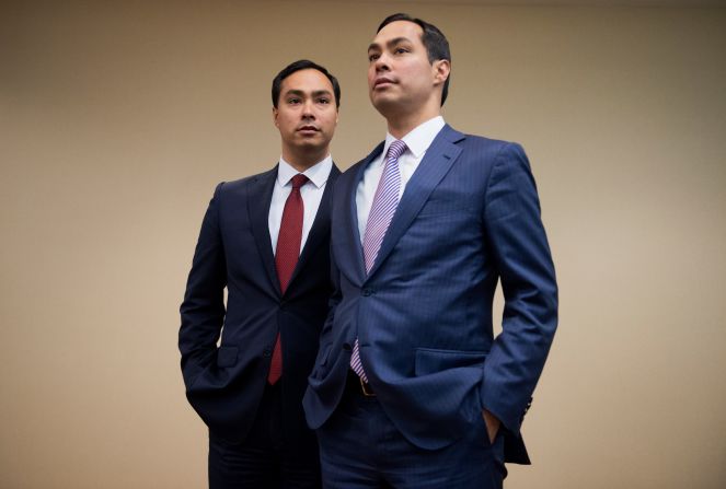 Julian Castro, right, is one minute older than his brother. Joaquin Castro has represented Texas' 20th congressional district since 2013.