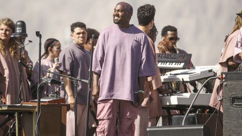 Kanye West performs his Sunday Service at the 2019 Coachella Valley Music And Arts Festival on April 21, 2019, in Indio, California. 