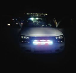 The 2007 white Chevrolet Trailblazer that attempted to pull over an undercover detective. 