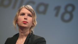 Whistle blower and activist Chelsea Manning, in what she said is her first strip outside of the United States since she was released from a U.S. prison, speaks at the annual re:publica conferences on their opening day on May 2, 2018 in Berlin, Germany. (Sean Gallup/Getty Images)