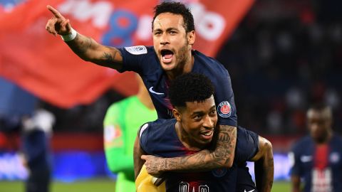 Neymar returned from injury to celebrate his second Ligue 1 title with PSG.