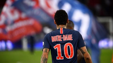 PSG players had their names replaced with 'Notre-Dame.'