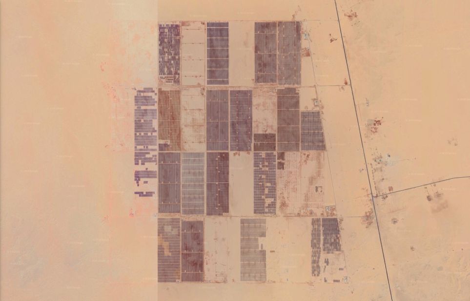 An aerial view of Benban in construction via Google Earth. Earlier in 2019 other solar farms at the 14-square mile site announced completion, including the 186-megawatt plant by ACCIONA Energía and Enara Bahrain Spv Wll. Sixteen plants funded by the European Bank of Reconstruction and Development aim to contribute <a href="https://www.ebrd.com/news/2019/first-ebrd-funded-egyptian-solar-plant-begins-generation-.html" target="_blank" target="_blank">750 megawatts</a> of the total output capacity.  