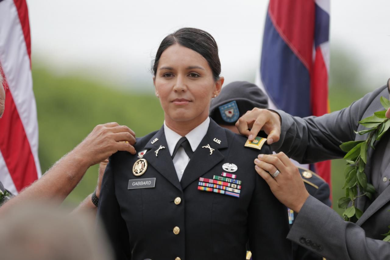 The Hawaii Army National Guard promoted Gabbard to major in 2015.