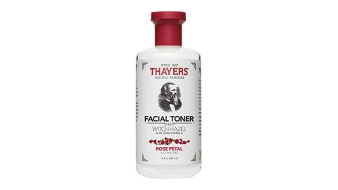 <strong>Thayers Rose Petal Face Toner ($8.76; </strong><a href="https://www.amazon.com/Thayer-Witch-Toner-Rose-Alc-Fr-liquid/dp/B007HD570Q/ref=as_li_ss_tl?th=1&linkCode=ll1&tag=021850fivestar-20&linkId=a6b8af302ae80b1f7b98d836a7ff38cc&language=en_US" target="_blank" target="_blank"><strong>amazon.com</strong></a><strong>)</strong><br />