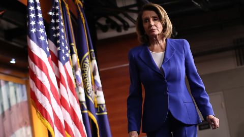 U.S. Speaker of the House Nancy Pelosi departs her weekly press conference on January 31, 2019 in Washington, DC. (Win McNamee/Getty Images)