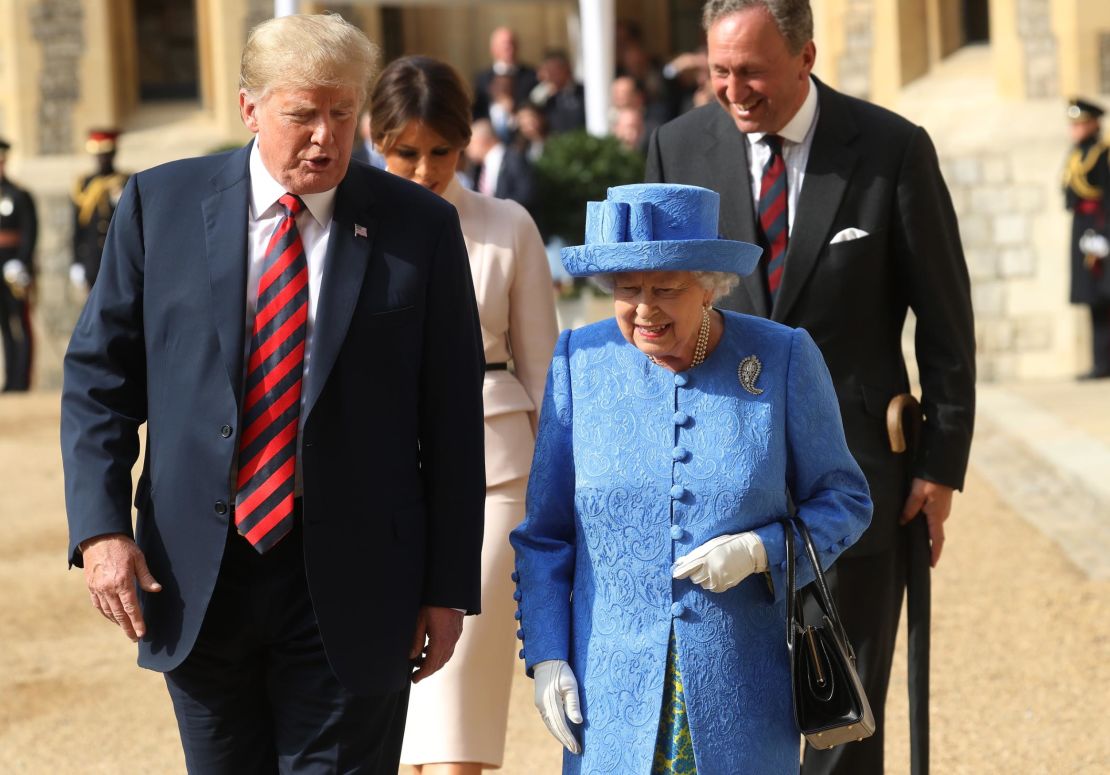 President Trump previously met the Queen during his first official visit to the UK last July. 