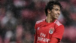 Benfica's Portuguese midfielder Joao Felix smiles during the Portuguese League football match between SL Benfica and CS Maritimo at the Luz stadium in Lisbon on April 22, 2019. (Photo by PATRICIA DE MELO MOREIRA / AFP)        (Photo credit should read PATRICIA DE MELO MOREIRA/AFP/Getty Images)