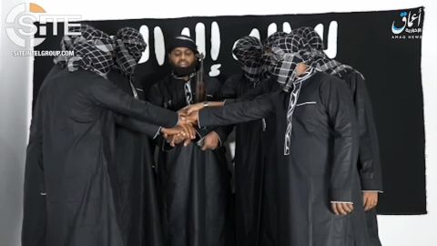 A video released by ISIS showed eight men purported to be the Sri Lankan attackers.
