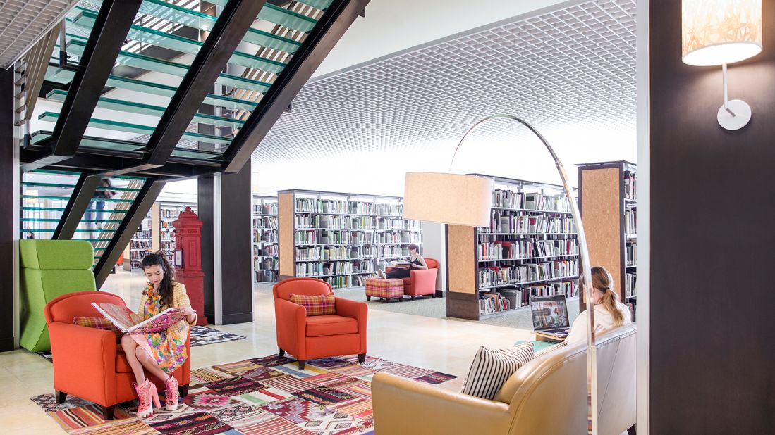 The 85,000-square-foot Jen Library was the site of Savanna's first civil rights sit-in. 