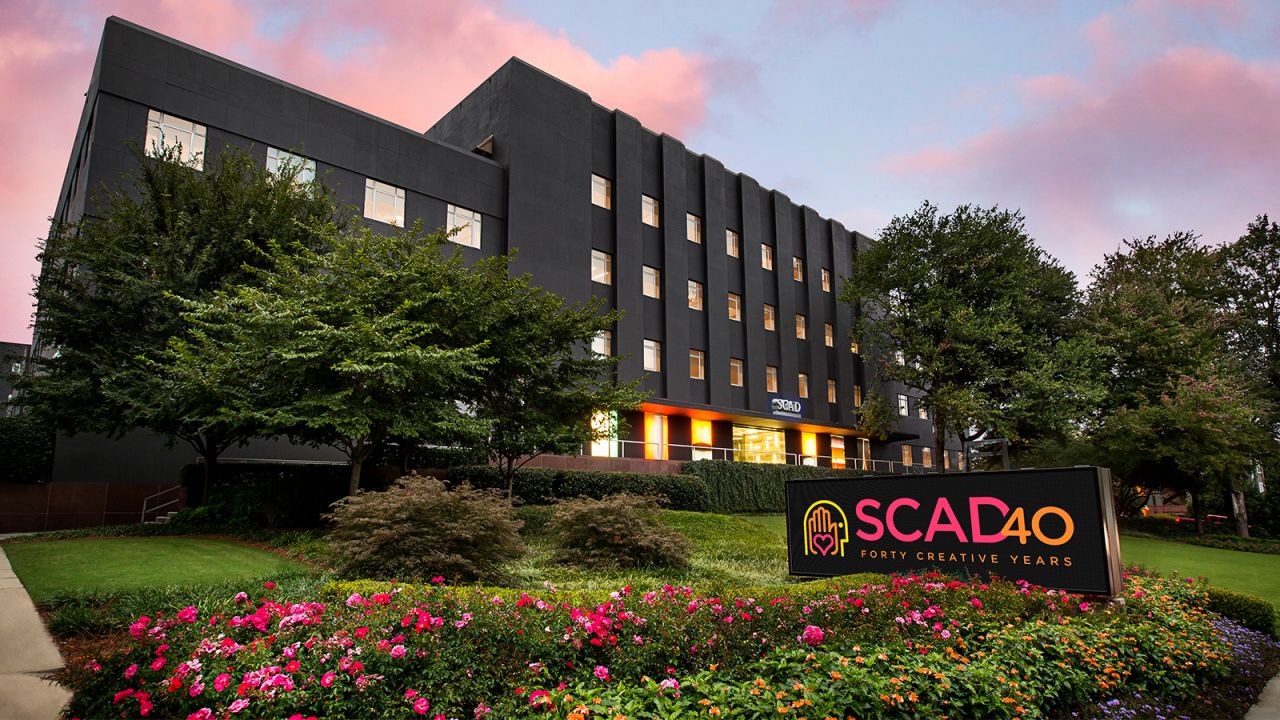 The main academic building at SCAD's Atlanta campus. The building had previously served as a headquarters for iXL and Equifax. 