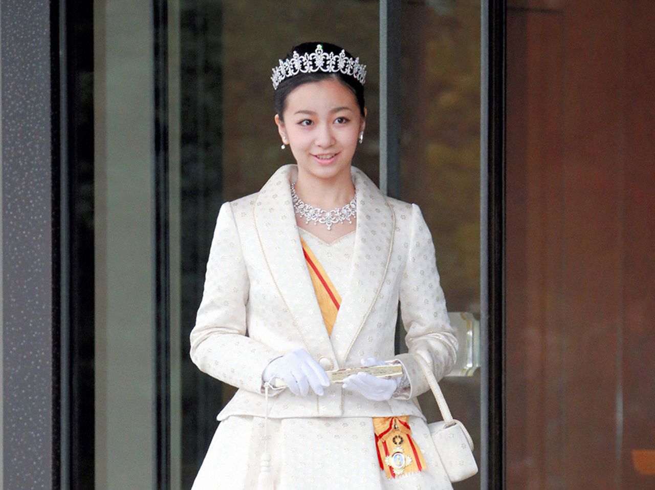 Princess Kako of Akishino attends her 20th birthday celebration at the Imperial Palace on December 29, 2014 in Tokyo. Kako, granddaughter of Emperor Akihito, prayed at the Three Palace Sanctuaries in the palace grounds, after which Emperor Akihito bestowed her with a decoration known as the Grand Cordon of the Order of the Precious Crown.  