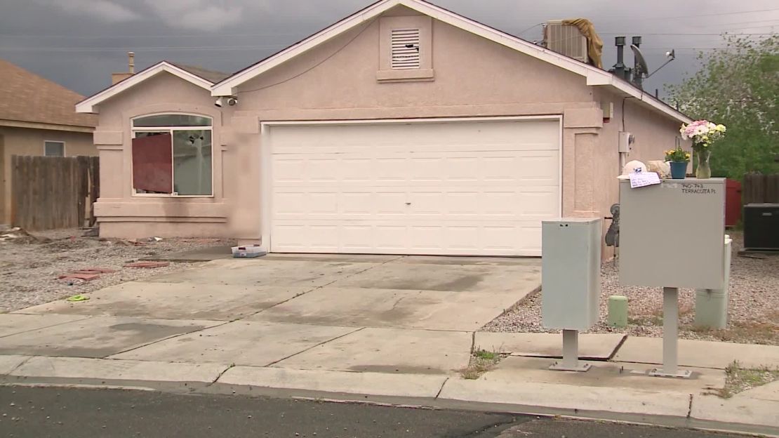 The shooting happened outside this Albuquerque home on Monday afternoon, police say.
