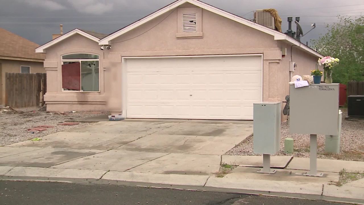 The shooting happened outside this Albuquerque home on Monday afternoon, police say.