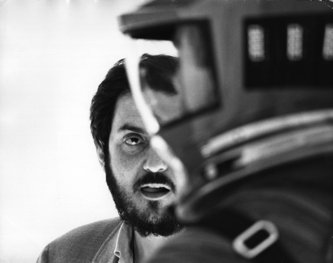 Stanley Kubrick on set during the filming of "2001: A Space Odyssey."