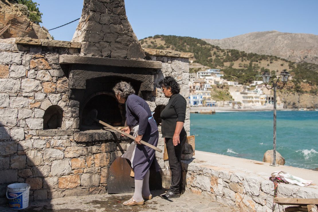 Baking bread in large, outdoor brick ovens is a part of the way of life in Olympos.