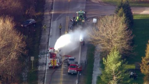 A leak in a tractor-trailer carrying anhydrous ammonia caused a chemical spill in Illinois on Thursday.