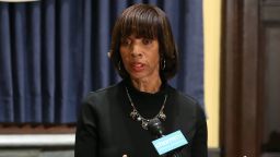 BALTIMORE, MD - AUGUST 16:  Baltimore Mayor Catherine Pugh talks about the late night removal of four confederate statues in the city, on August 16, 2017 in Baltimore, Maryland. The City of Baltimore removed four statues celebrating confederate heroes from city parks overnight, following the weekend's violence in Charlottesville, Virginia.  (Photo by Mark Wilson/Getty Images) 