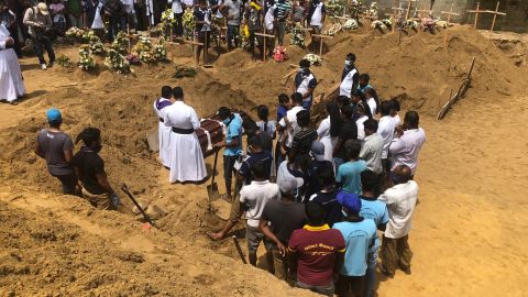 Many victims from the St Sebastian's Church attack have been laid to rest together in a mass burial site close to the church.