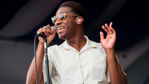 Leon Bridges performs during the 2017 New Orleans Jazz & Heritage Festival (Photo by Erika Goldring/Getty Images)