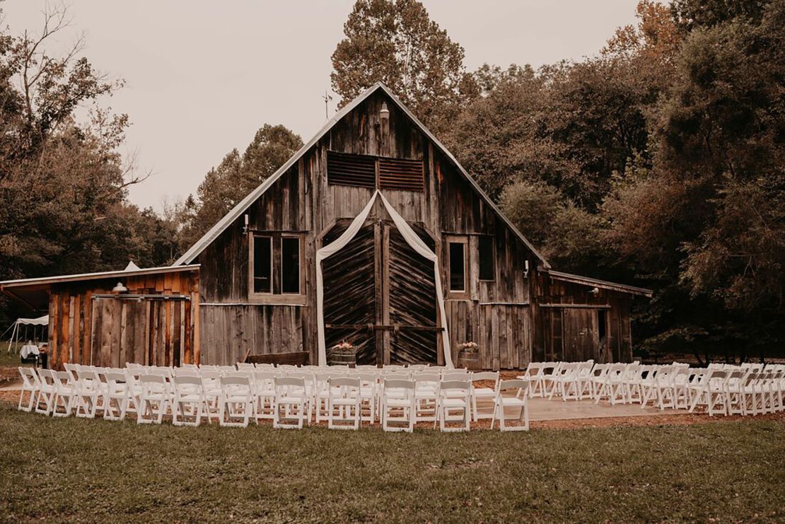 A barn in Story, Indiana, which is used for weddings and events.