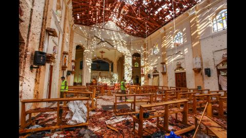 A view inside St. Sebastian's Church in Negombo, Sri Lanka, after a suicide bombing on Sunday, April 21. It was one of several churches <a href="https://www.cnn.com/2019/04/25/asia/sri-lanka-death-toll-lower/index.html" target="_blank">targeted across the country.</a>