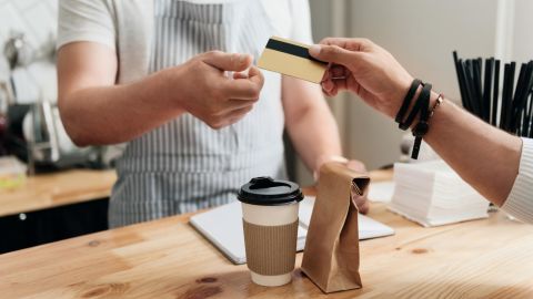 restaurant credit card payment STOCK