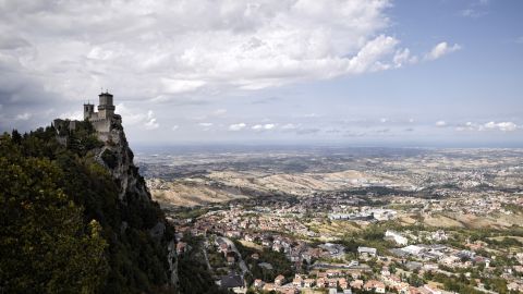 San Marino is surrounded by Italian territory.