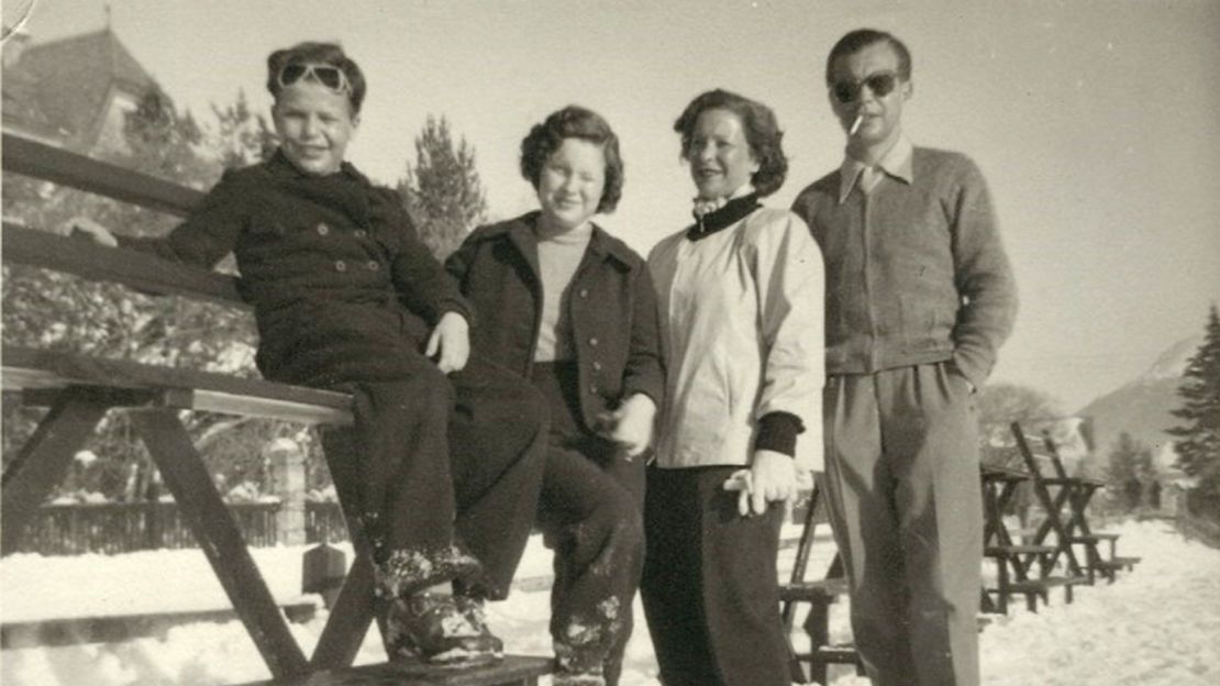 Left to right: Robert, Ruth, Margret and Heinz Lichtenstern on a family vacation after the war.
