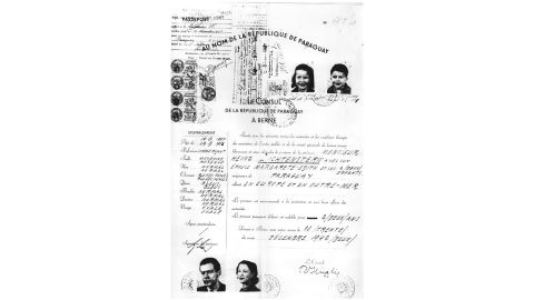 The Lichtenstern passport issued by the Paraguayan consulate in Bern.