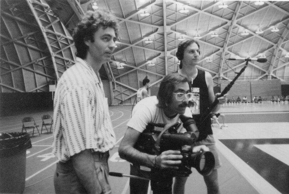 Filmmakers Steve James (left), Peter Gilbert (center) and Fred Marx worked on a very thin budget until three years into "Hoop Dreams," when they were able to secure enough funding for the project. 
