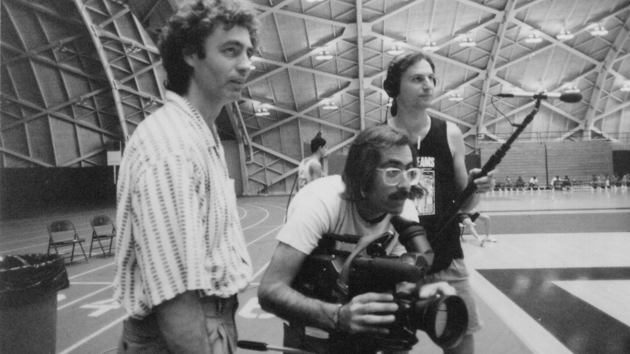 Filmmakers Steve James (left), Peter Gilbert (center) and Fred Marx worked on a very thin budget until three years into "Hoop Dreams," when they were able to secure enough funding for the project.