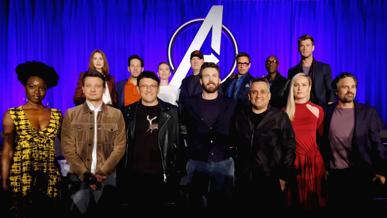 The cast during a Marvel Studios' "Avengers: Endgame" press conference  on April 7, 2019.