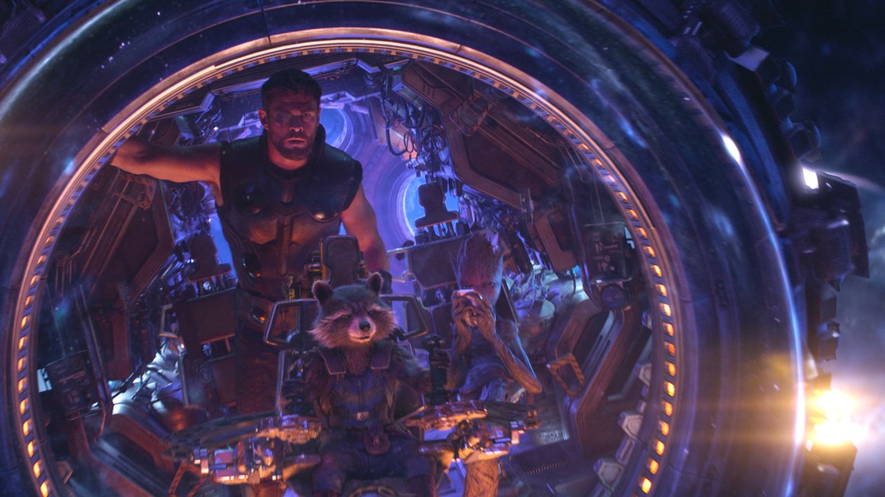 Thor and the Guardians of the Galaxy in "Avengers: Infinity War."