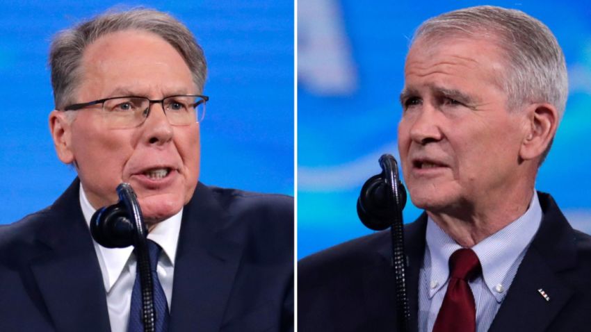 Wayne LaPierre and Oliver North